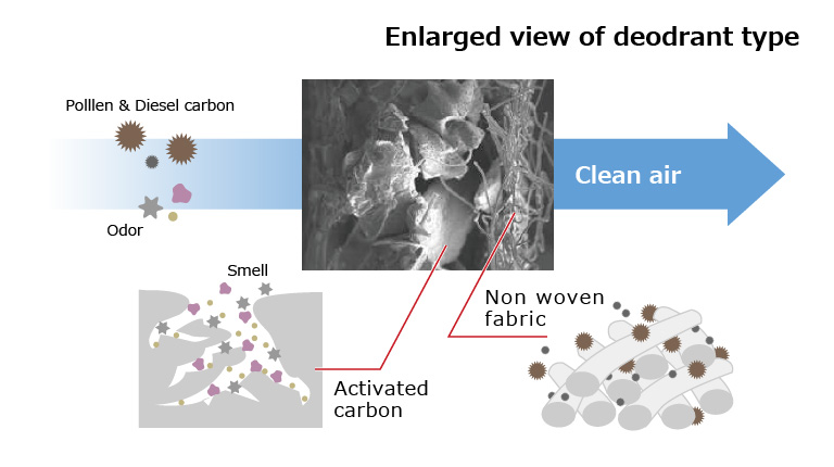 Enlarged view of deodrant type